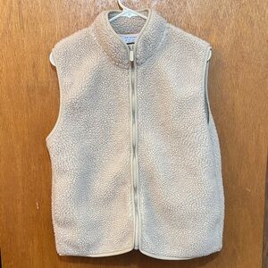 Cream Sherpa Fleece Vest